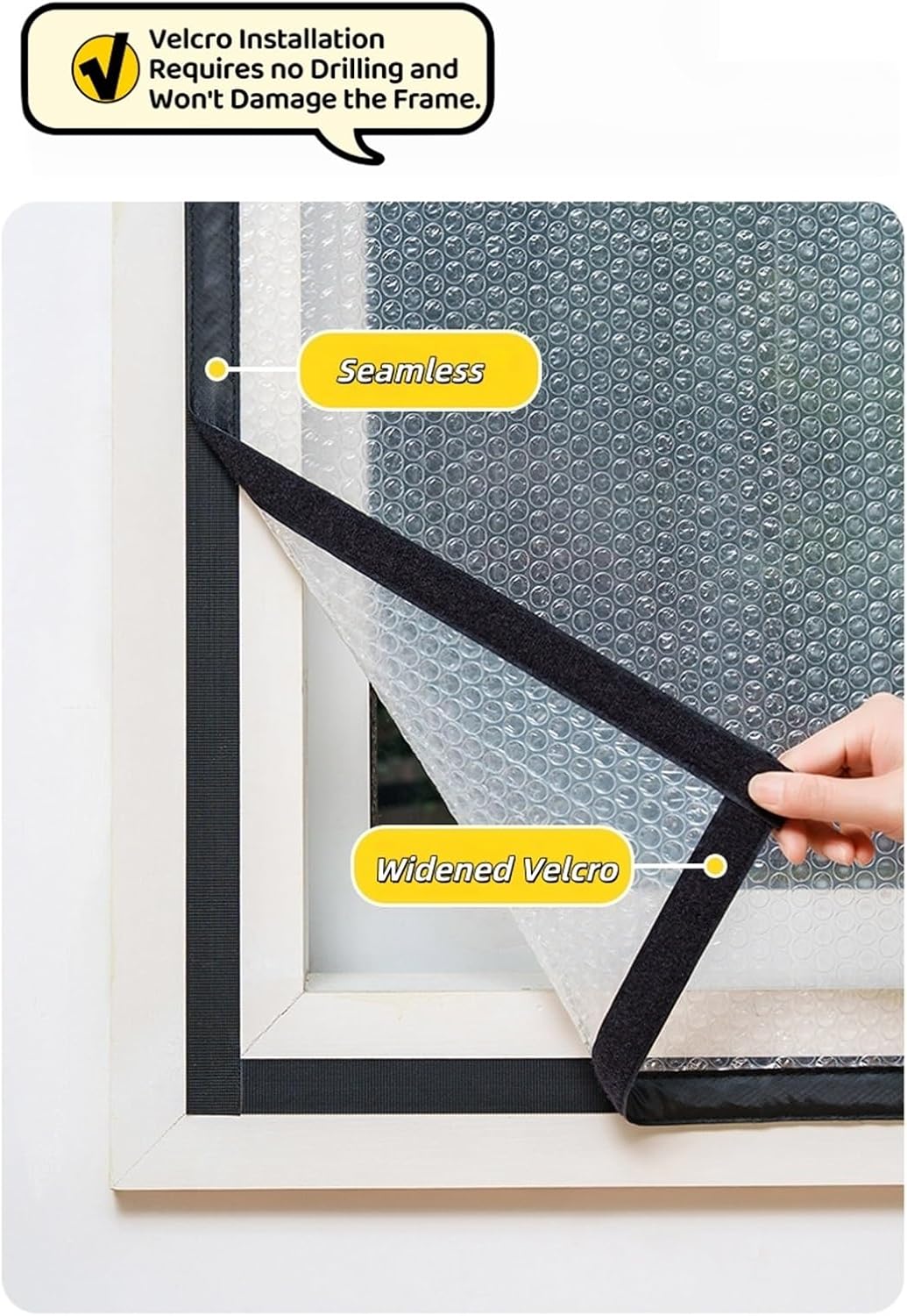 Thickened Plastic Window Insulation Kit,Winter Weatherproofing Window Insulation Film,Reusable Warm Seal Plastic Window Film,for Patio Winterizing Winter