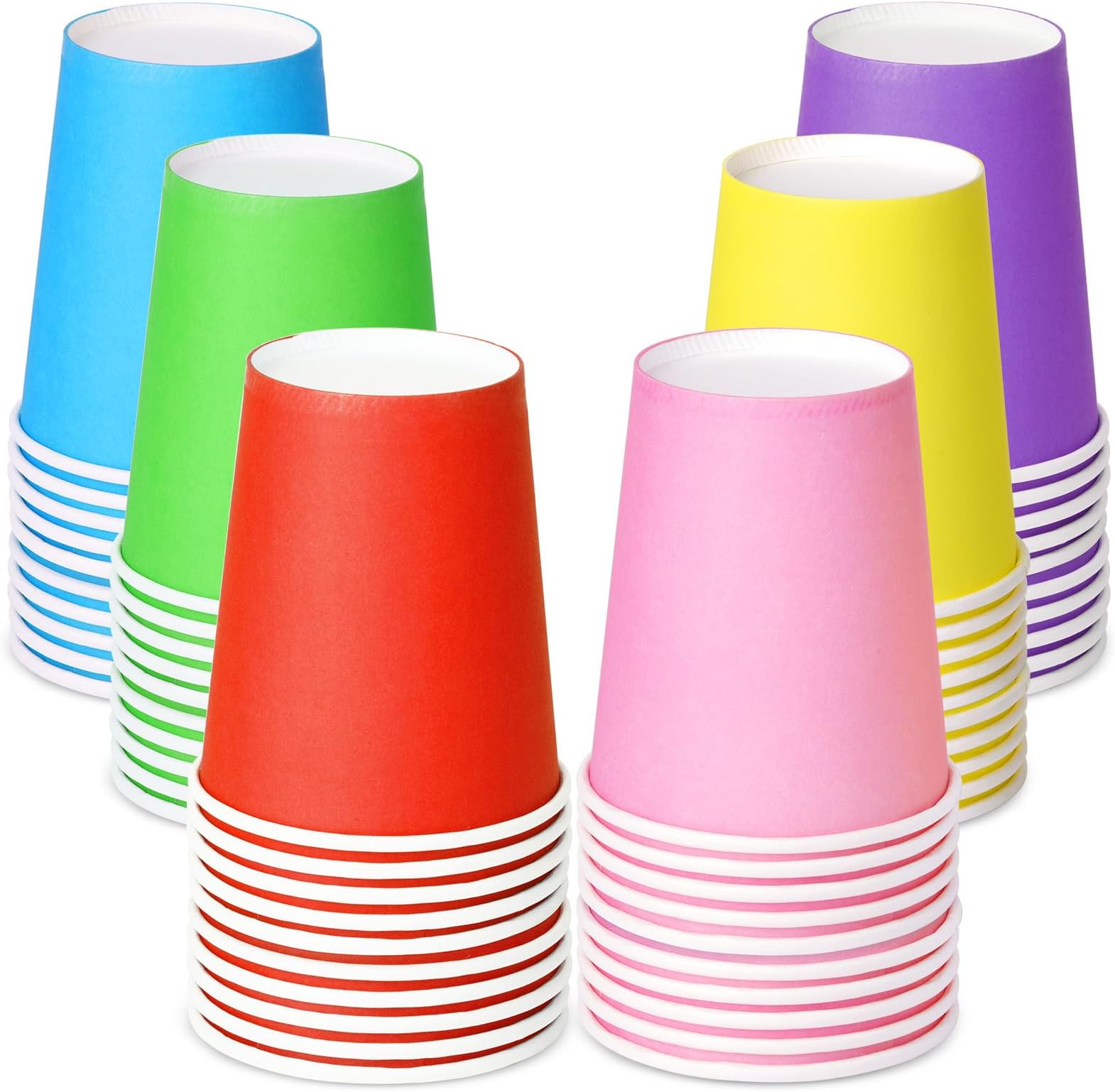 Procos 94143 Pappbecher, Mehrfarbig – 8 Stück, 200 Ml, FSC-Papier, Für Mottoparty & Feiern