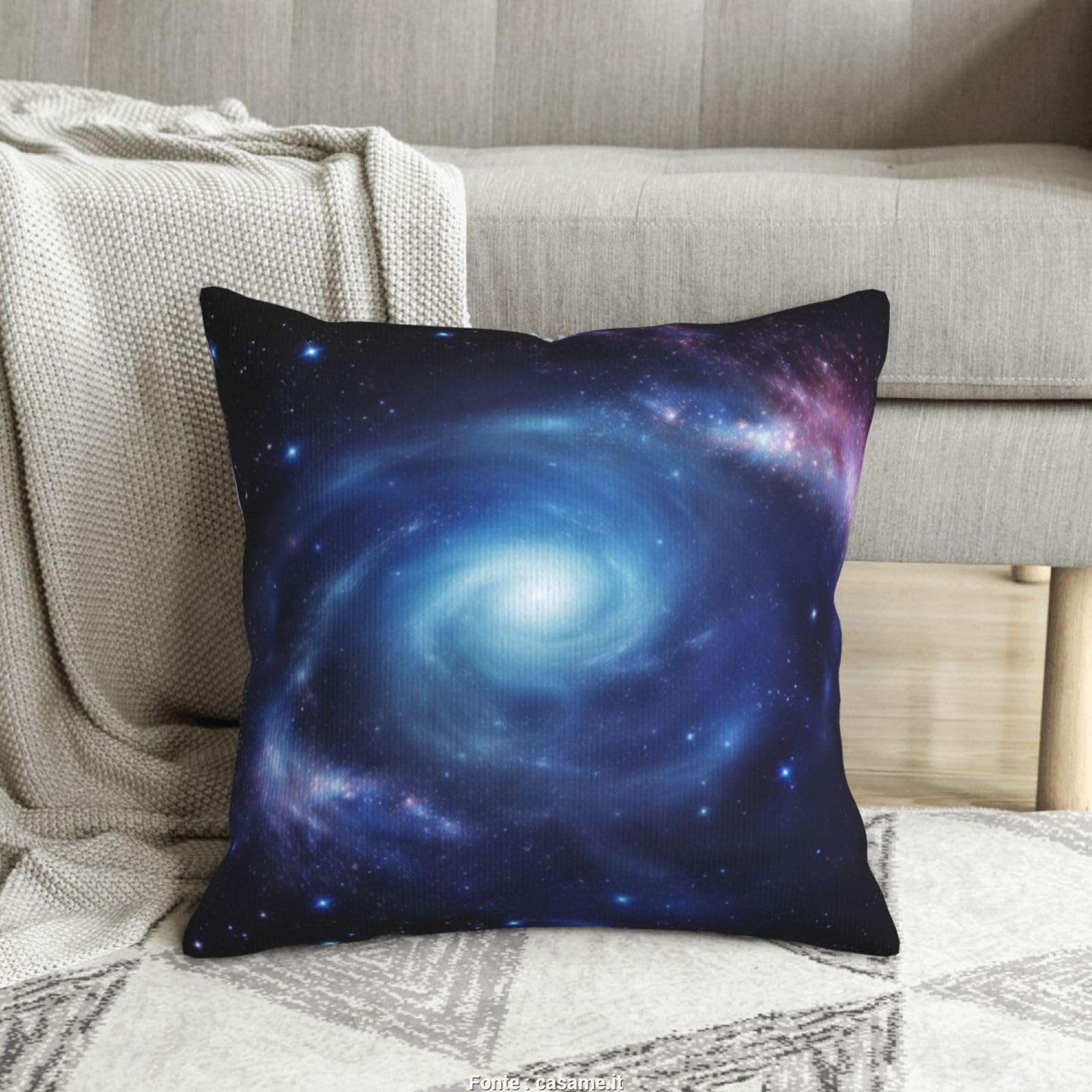 Housses de coussin en velours côtelé de qualité supérieure avec imprimé galaxie chic