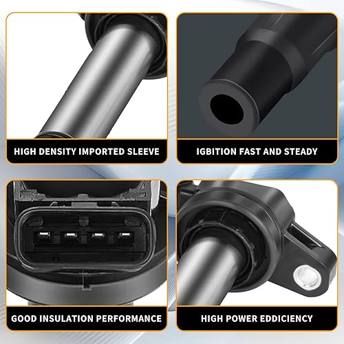 Miniatura 5 de Paquete de bobina de encendido UF596 y bujía de iridio 93501 compatible con Toyota Corolla Matrix Prius C-HR 2009-2014, Pontiac Vibe, Scion xD,