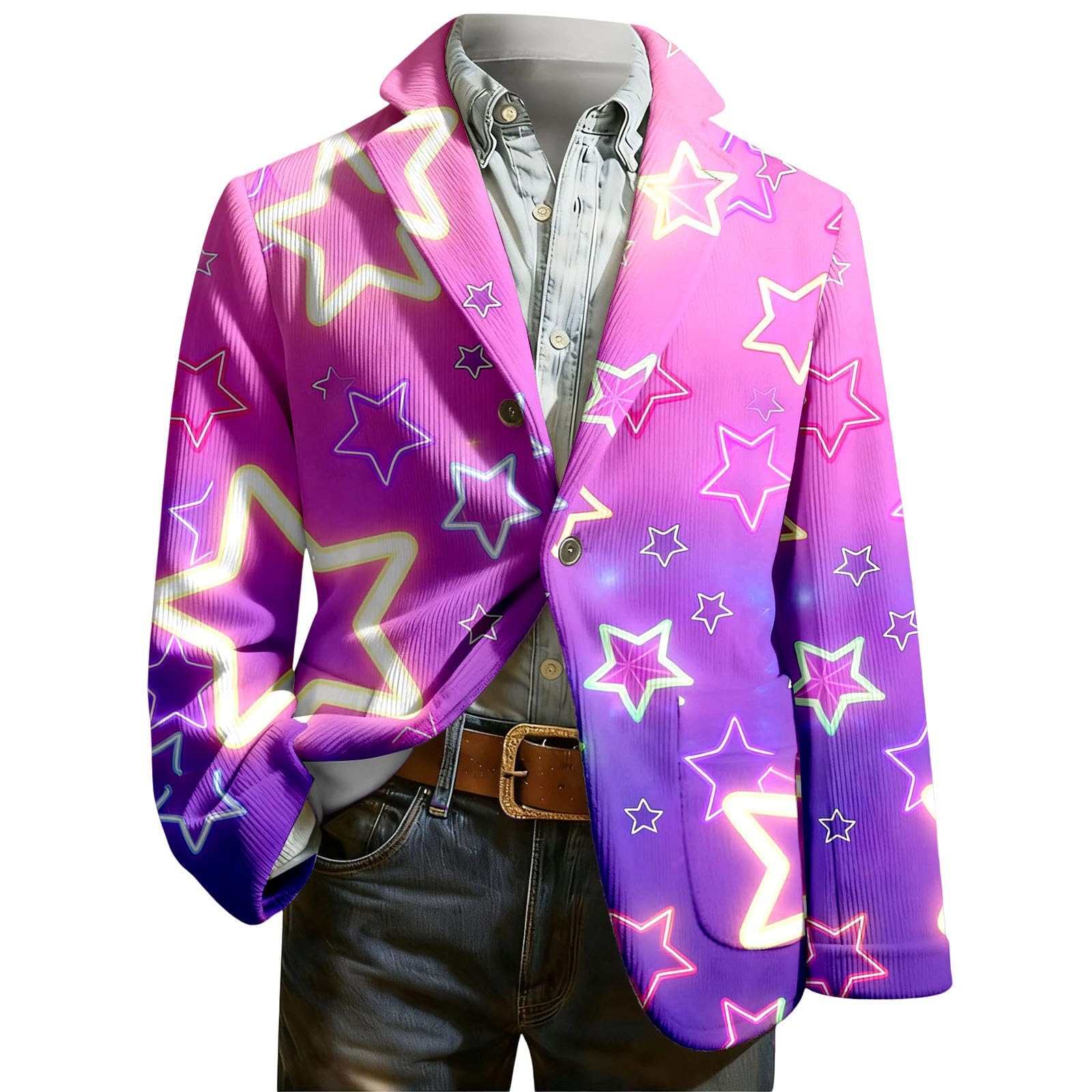 Elegante chaqueta de pana con estampado de esmoquin para hombre, estilo casual, para fiestas y bodas, discotecas, escenarios