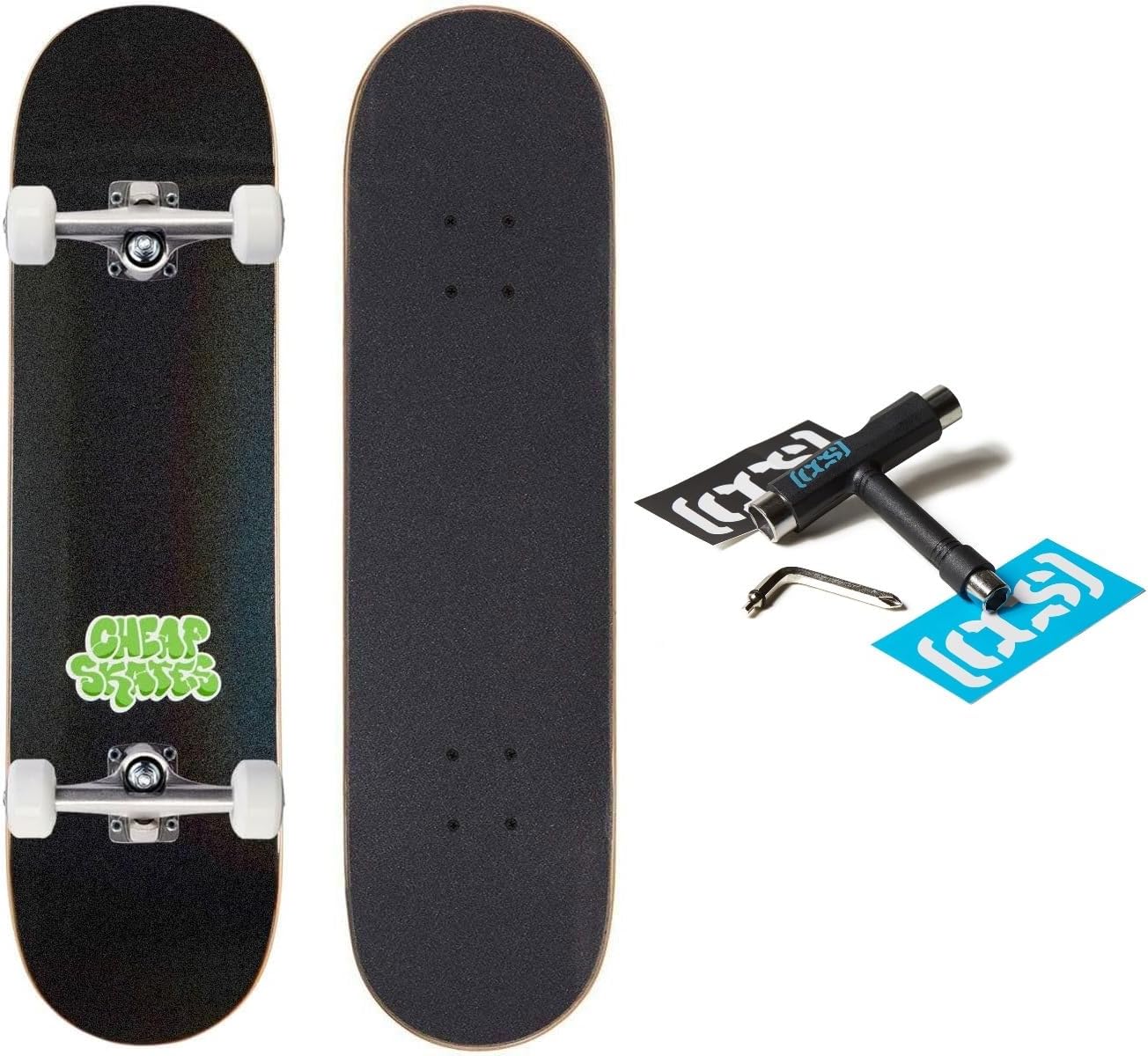 [CCS] Graphic Skateboard Complete | Maple Wood | Professional Grade | Fully Assembled with Skate Tool & Stickers | Adults, Kids, Teens, Youth | Boys & Girls