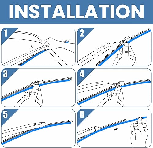 Vista 28 de Limpiaparabrisas trasero de 12 pulgadas para Mitsubishi Outlander 24-21/Nissan Rogue 23-08 Kicks 23-17 Juke 17-11 Pathfinder 20-13 Qashqai 22-17