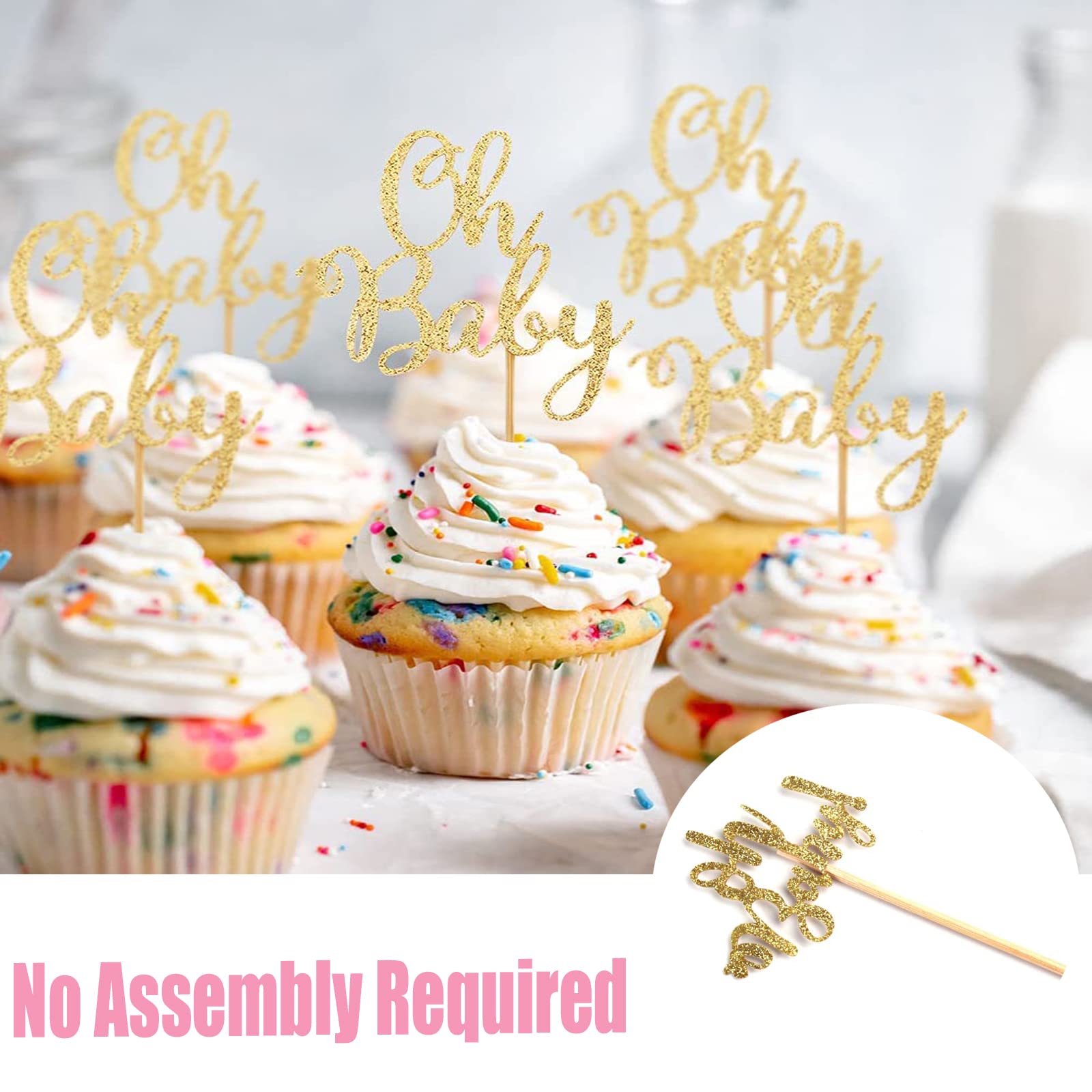 Topper Per Cupcake Festa Del Papà Gyufise - 24 Pezzi Con Glitter Dorati, Decorazioni Torta - Foto 11