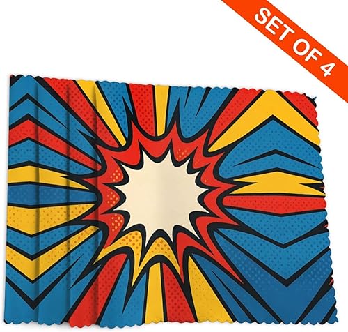 Miniatura 4 de Juego de 4 manteles individuales rectangulares, resistentes al calor, con estampado de pluma para cocina y comedor