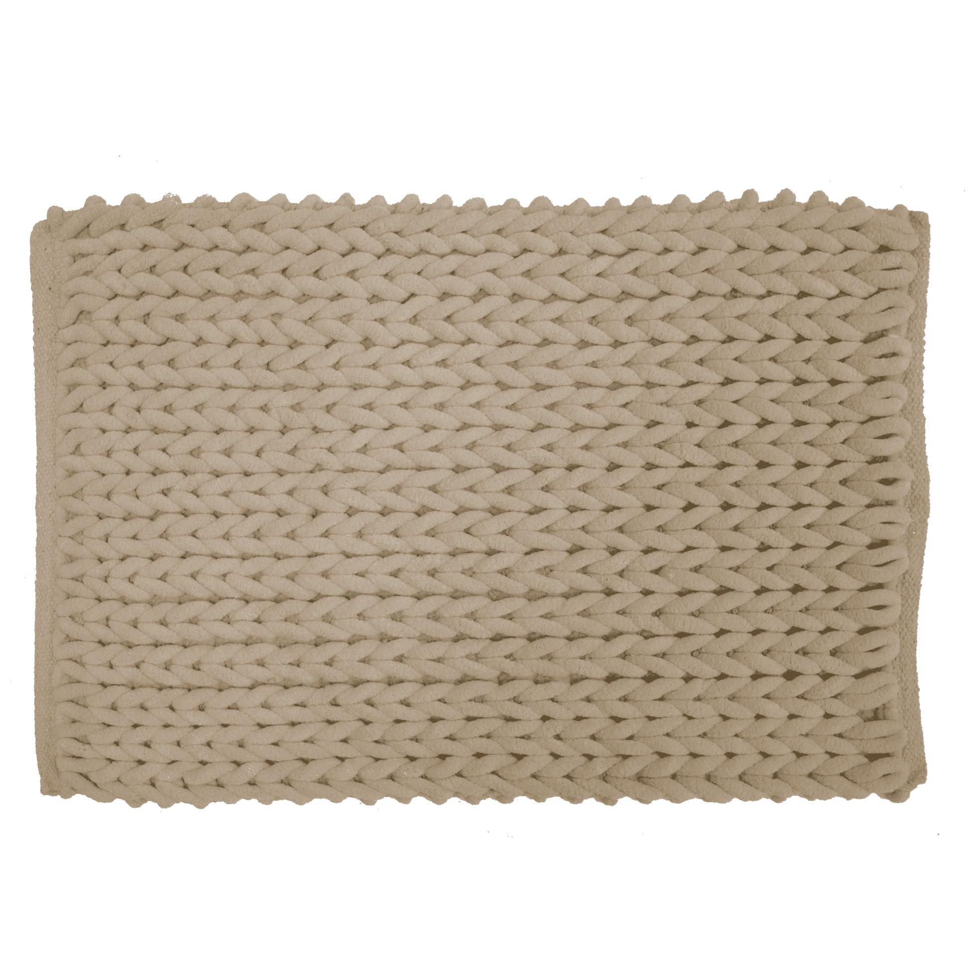 Douceur d'Intérieur Tapis de Bain Ariel Sable Coton et Polyester Chenille