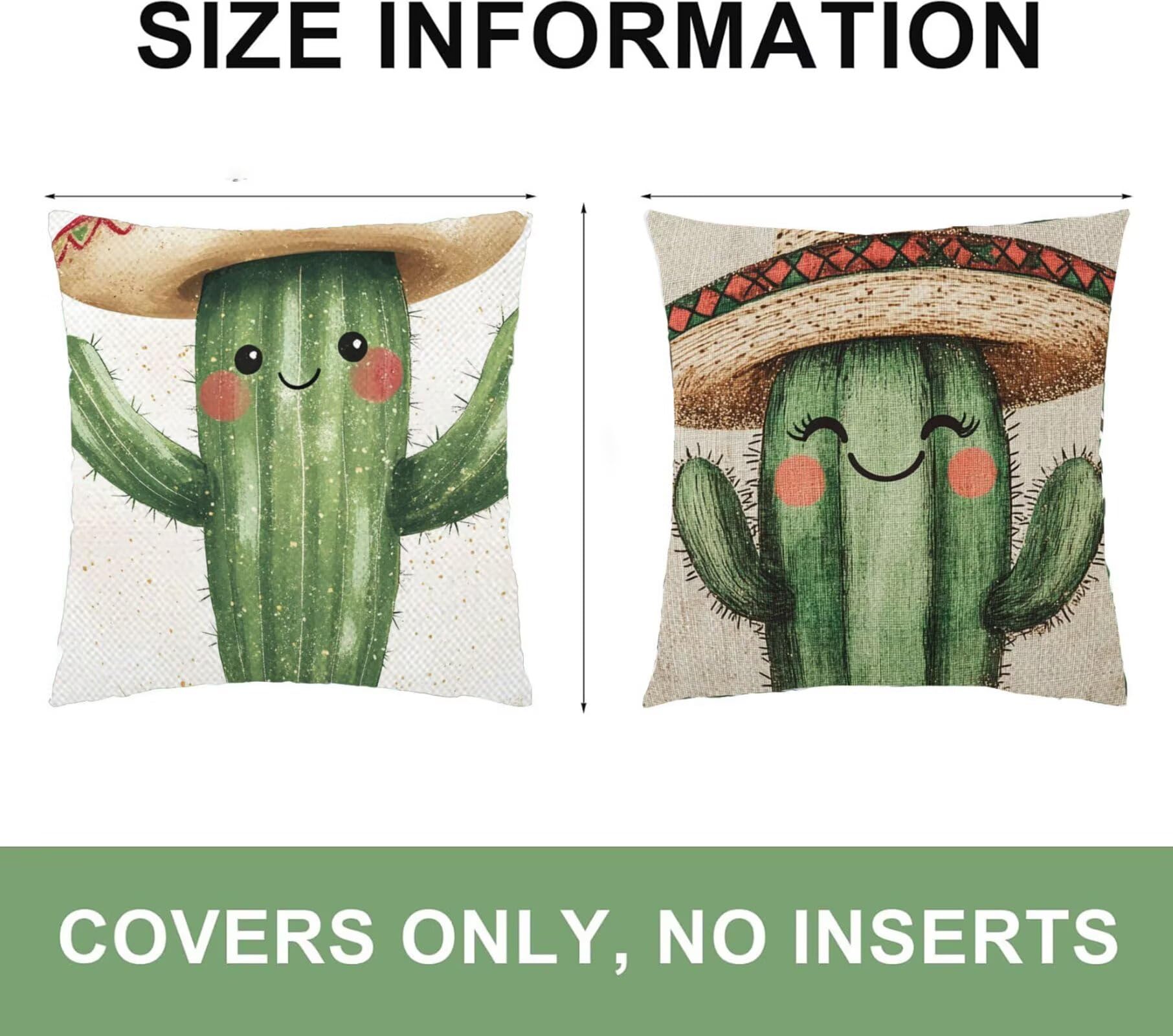 Cuscini Per Divano 60x60cm Set di 4 Cuscini da Esterno Divano Cactus Cuscino Esterno Decorativo in Piazza Estate Lino Impermeabile Cuscino Outdoor Pillowcase, Decorazione Del Giardino Beige Z-9