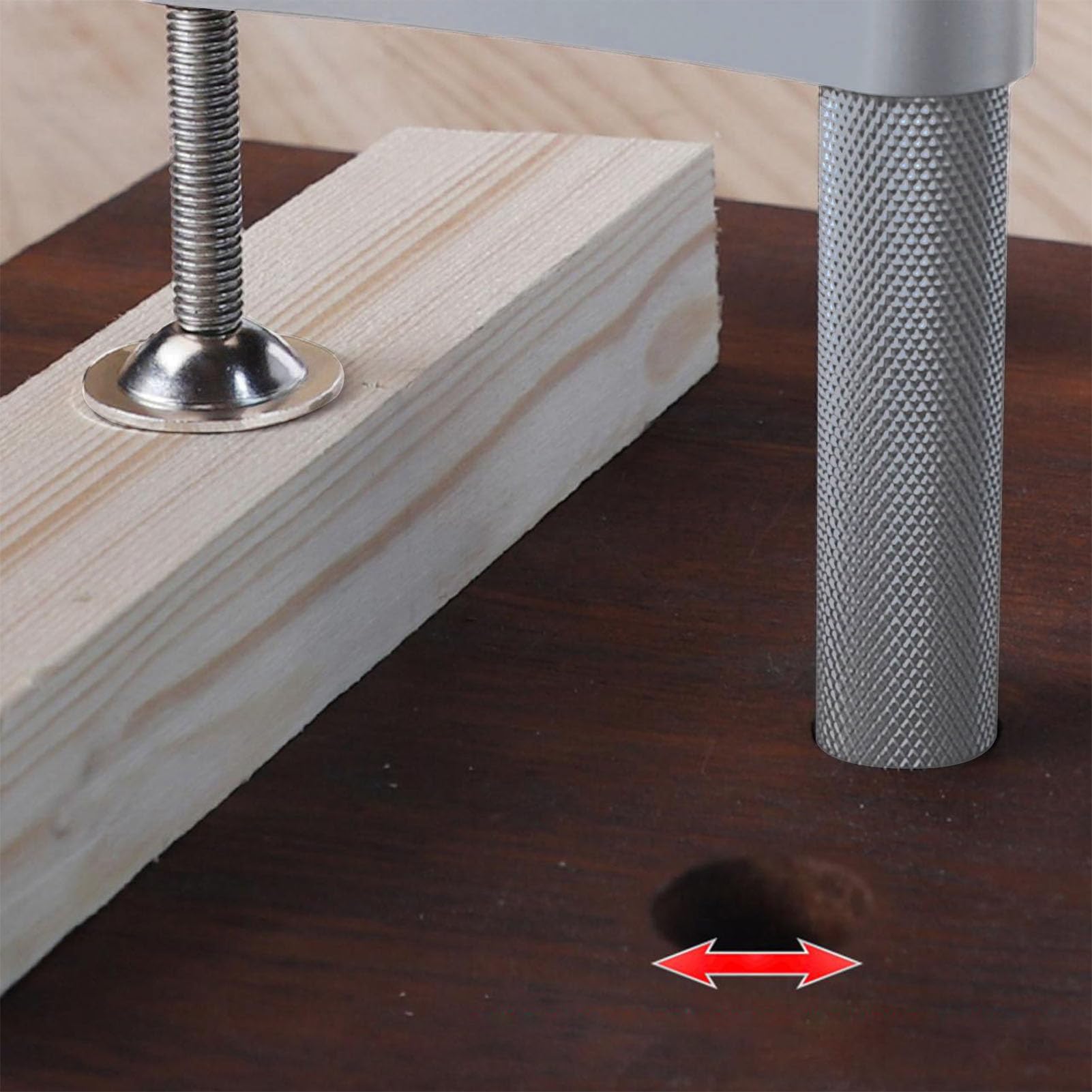 2 Morsetti Per Lavorazione Legno - Serraggio Rapido A 3 Stadi, Per Fori Da 20 Mm, In Lega Di Alluminio