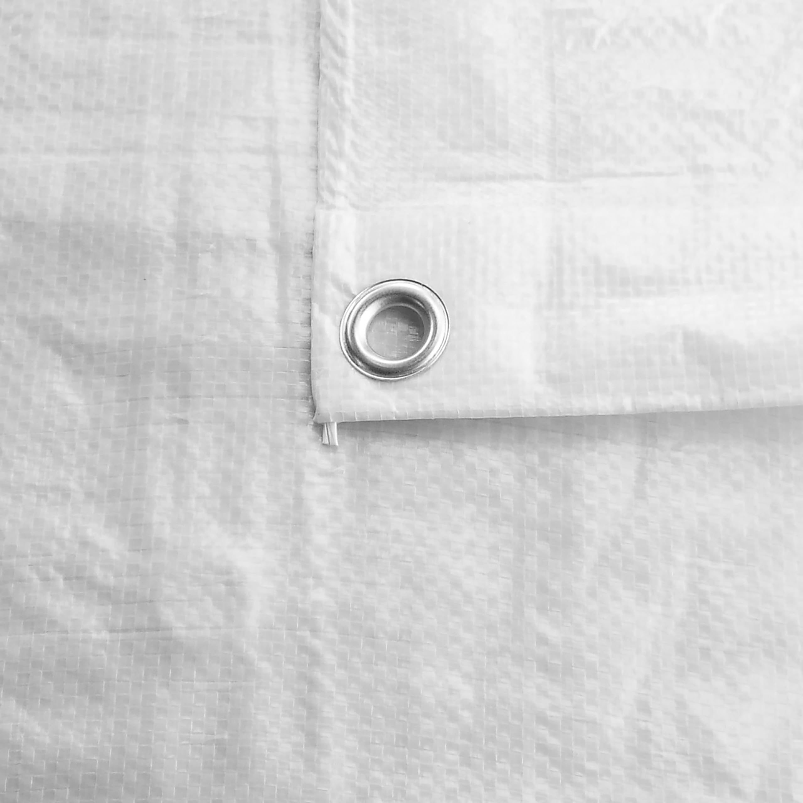 Cost Wise White 100 Gsm Waterproof 1.5M X 2M Tarpaulins,Ideal Camping Ground Sheet/Cover Up Builders Tarps,Range Of Weights And Colours (White 100 Gsm)