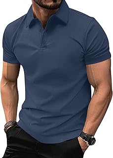 zitysport Mens Work Polo Shirts Short Sleeve Shirt Lightweight Breathable Outdoor Golf Polo Adult Shirt Men Summer Sport Basic Tshirt Tops