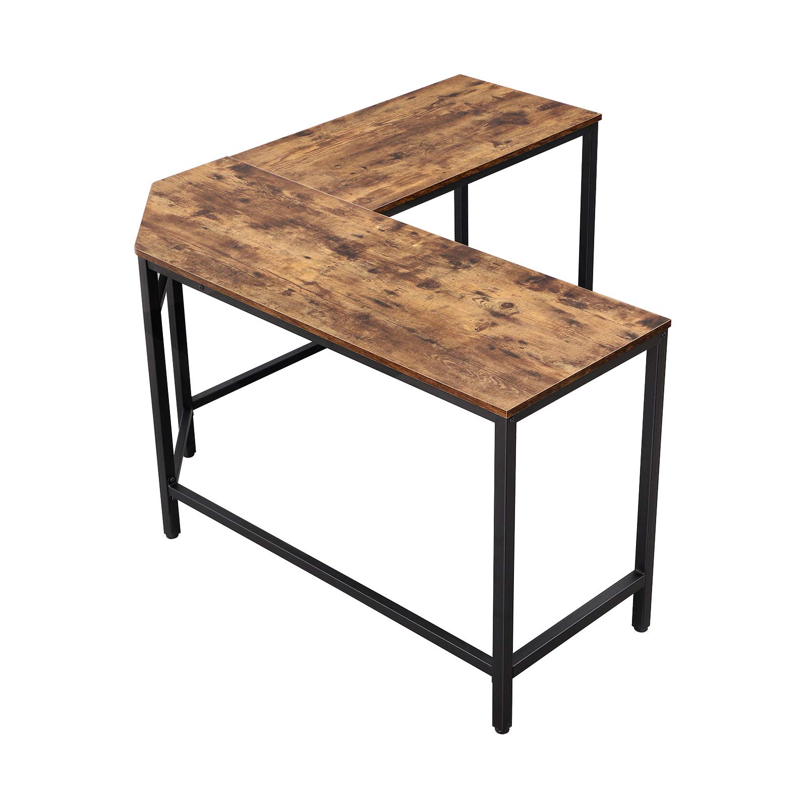 VASAGLE Computer Desk, LShaped Industrial Writing Desk, SpaceSaving