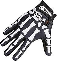 Azarxis Skeleton Gloves for Men & Women - Adjustable Anti-Slip Breathable Cycling Motorcycle Gloves with Skull Design