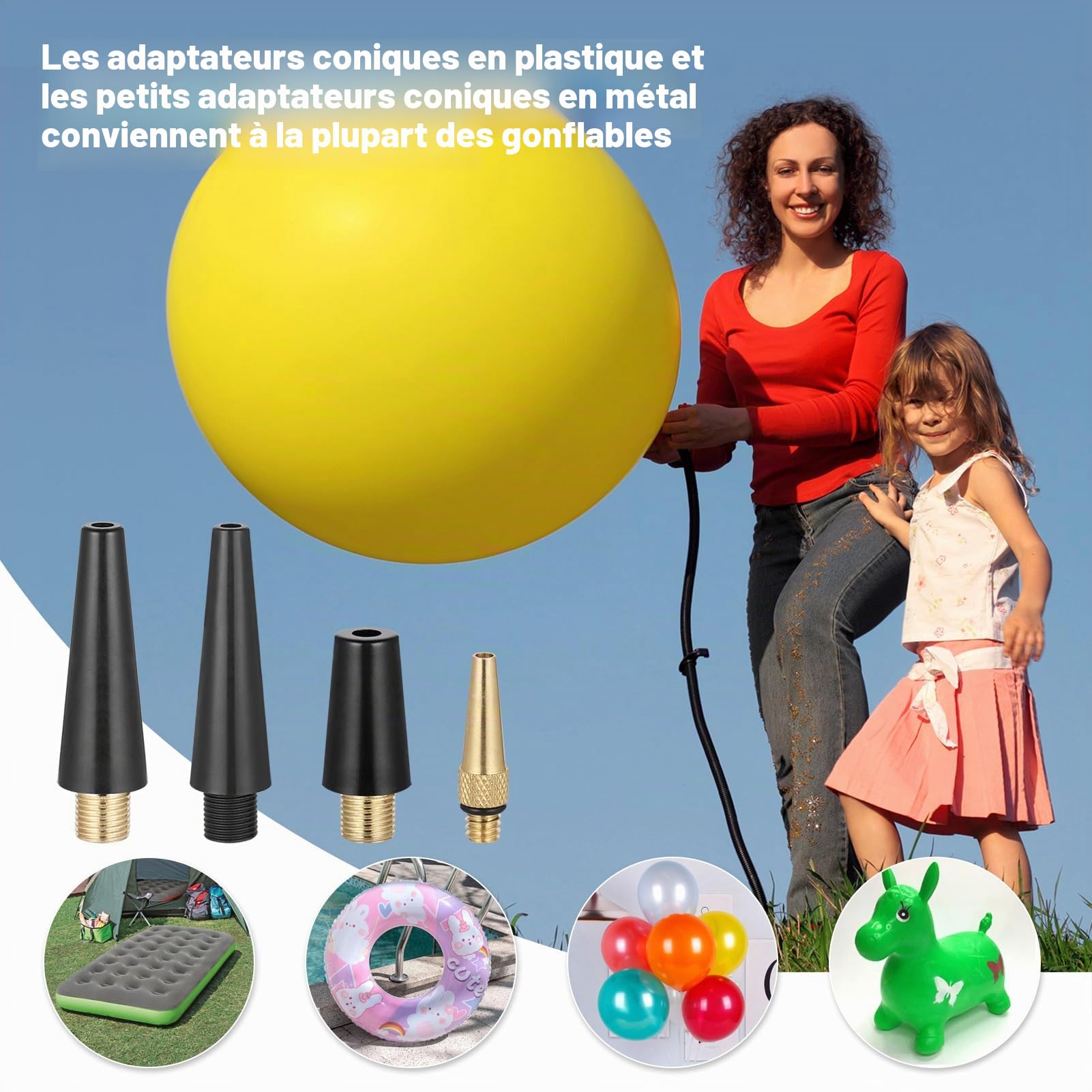 Hejo 33 Pièces Embout Pompe à Vélo, Embout Gonflage Ballon, Aiguille Gonflage Ballon avec Boîte de Rangement, Adaptateur de Pompe à air pour Compresseur Pompe