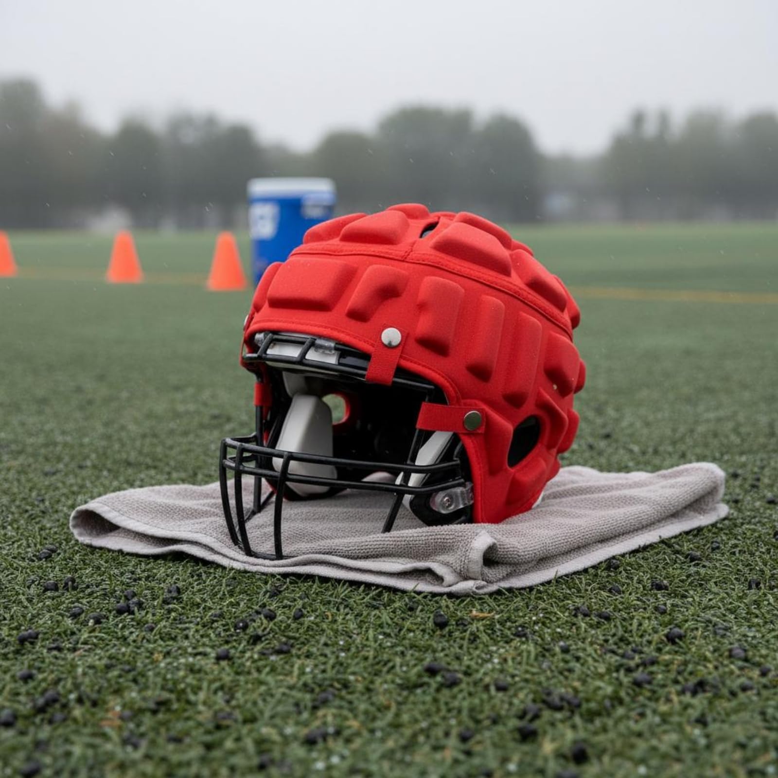 Sports Headgear Paracolpi Casco Americano Copricasco Sportivo Protezione Morbida EVA Silicone Resistente Adatto per Allenamento E Pratica Sportiva