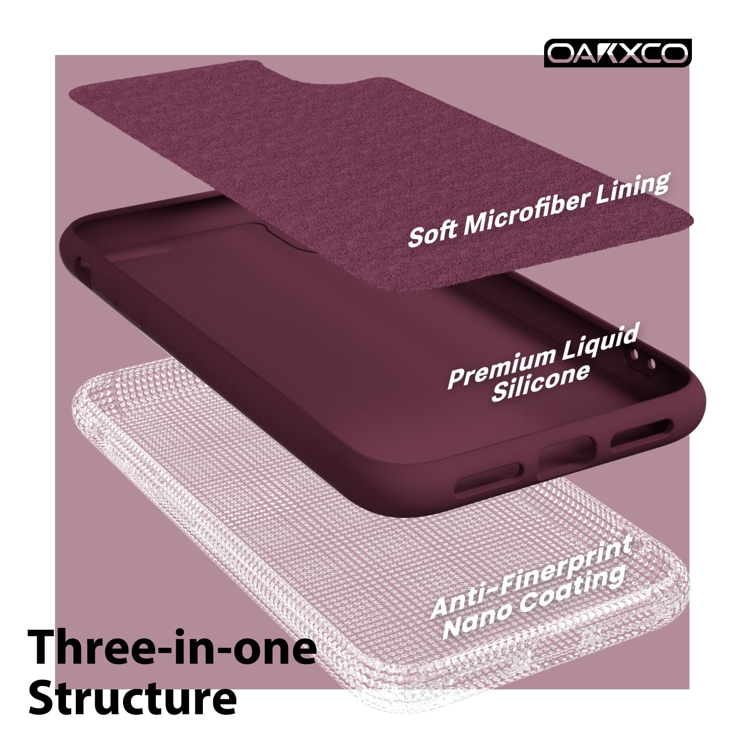 oakxco for iPhone 17 Pro Max Phone Case Liquid Silicone, Cute Thin Slim Grip Soft Rubber Gel for Women Men, Smooth Matte TPU Plain Solid Color Girly Simple Case with Camera Cover, Light Pink — view 897