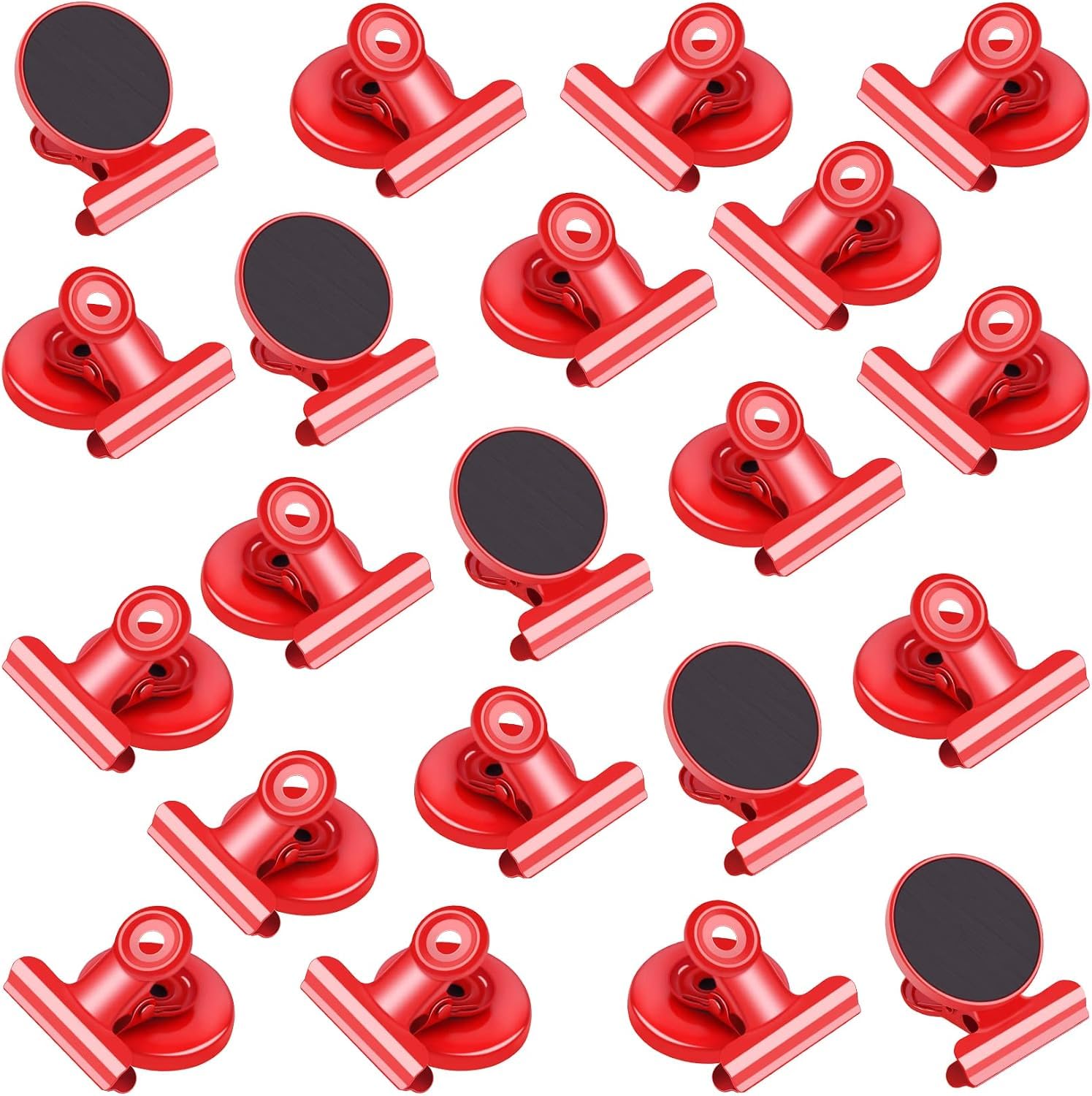 VNDUEEY 20 Pack Fridge Magnets Refrigerator Magnets, Magnet Clips for Whiteboard, Strong Magnetic Clips Heavy Duty, Magnets for Fridge Locker Office Accessories (Red)