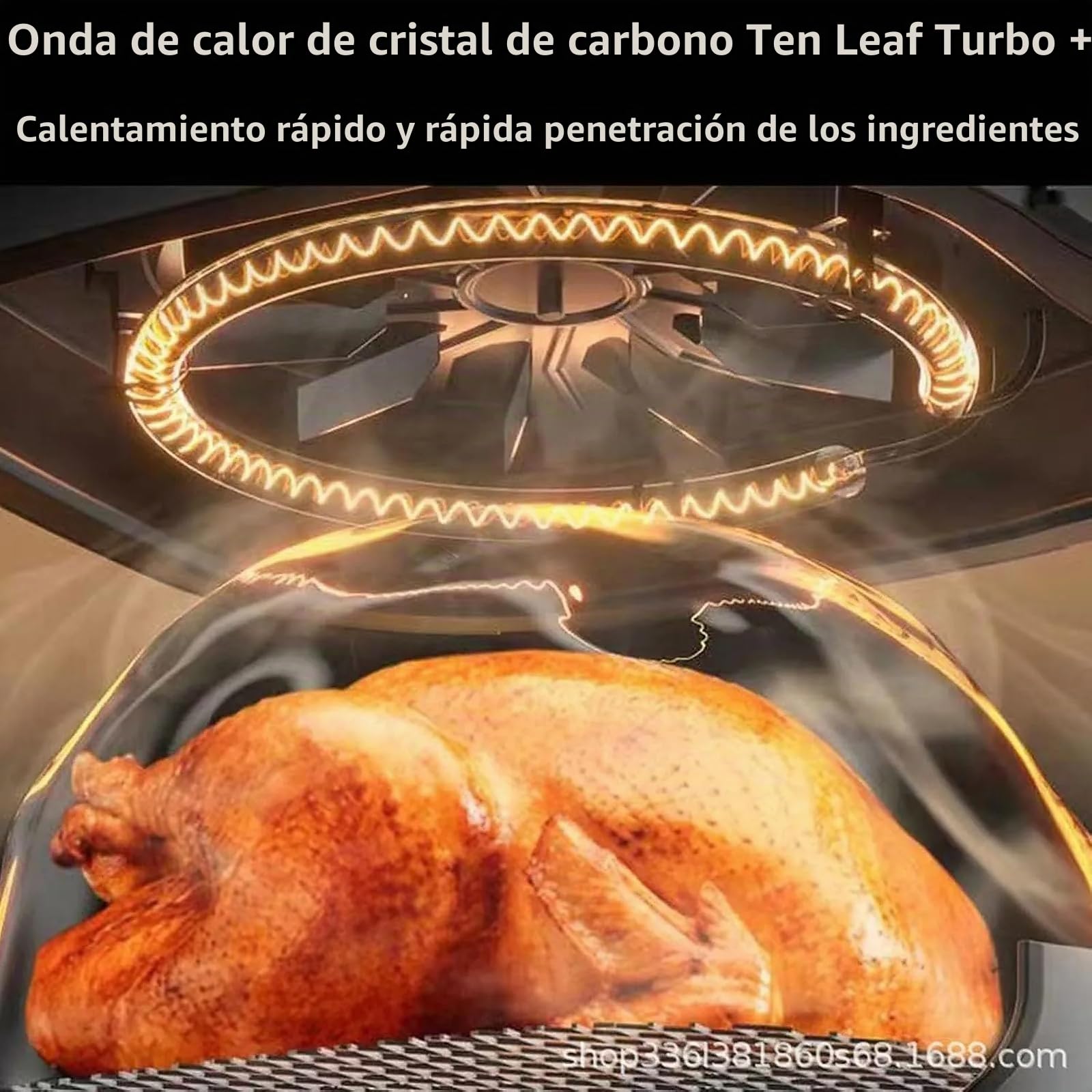 Freidora de Aire sin Aceite 6L con Ventana Visible, Air Fryer con Pantalla LED Táctil, 7 Menús, Temperatura Regulable, Cesta de Vidrio, 1200W