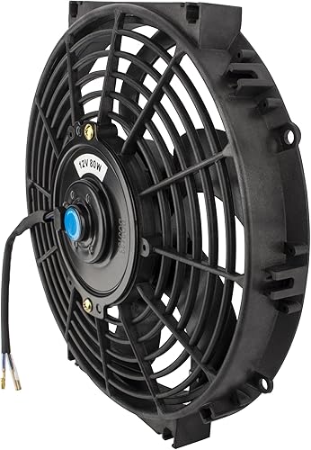 Miniatura 5 de BOXI Ventilador delgado universal de refrigeración para radiador eléctrico de 10 pulgadas, 12 V con kit de montaje (curvado ancho resistente, 6