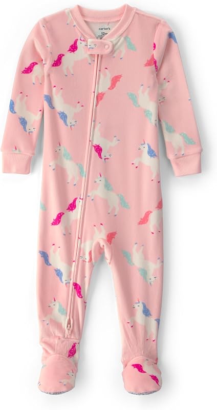 Carter's Baby Girls' 1-piece Fleece Pj