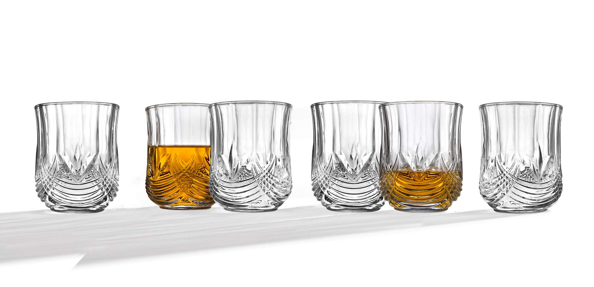 DOF Beverage Glass Cup Crystal Set of 6