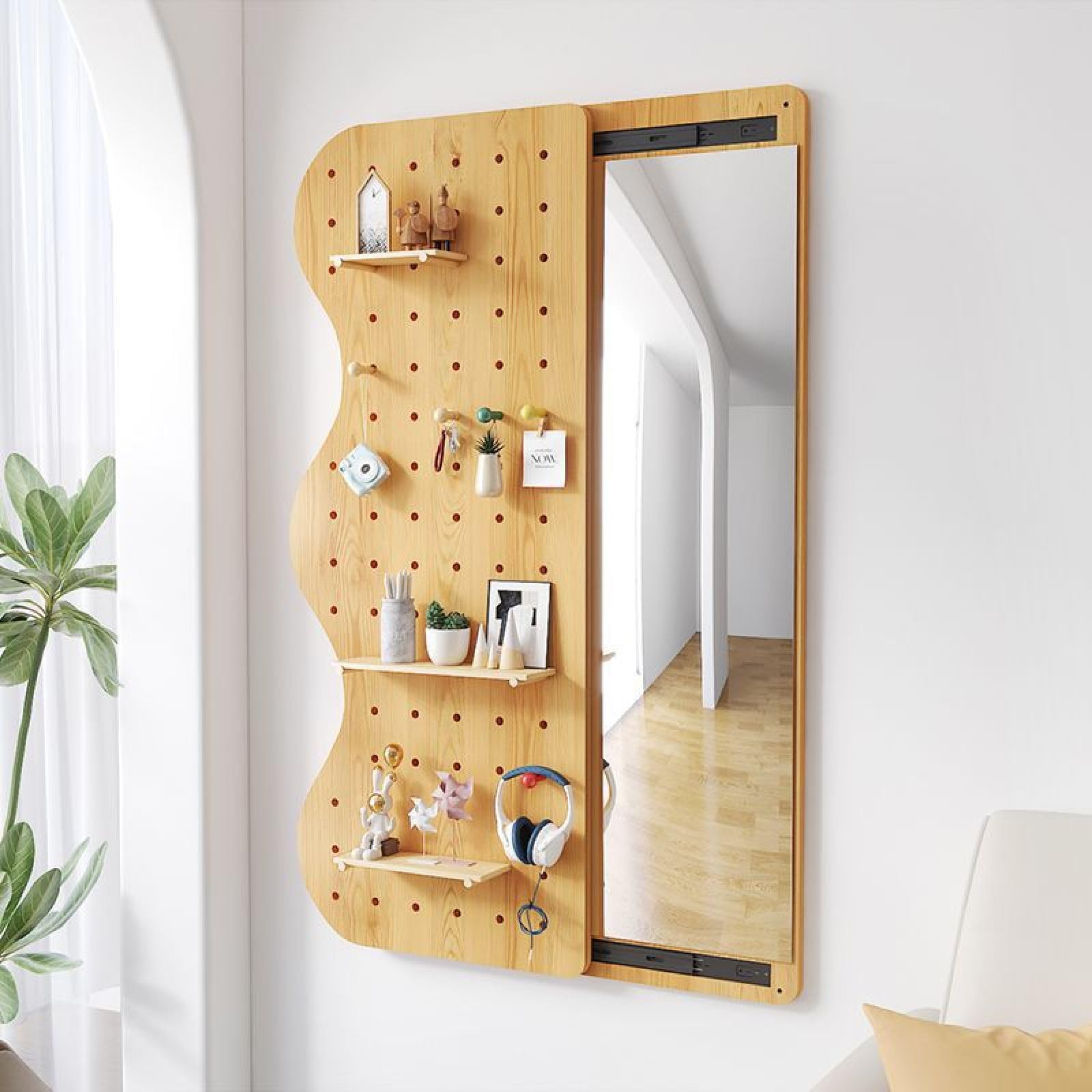 Amazon.com: JZIAQTIELTD Retractable Sliding Full Length Mirror