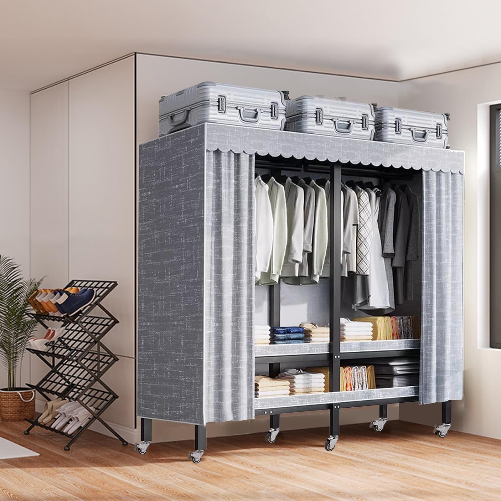 Amazon｜ワードローブ - クローゼット - カバー付きヘビー