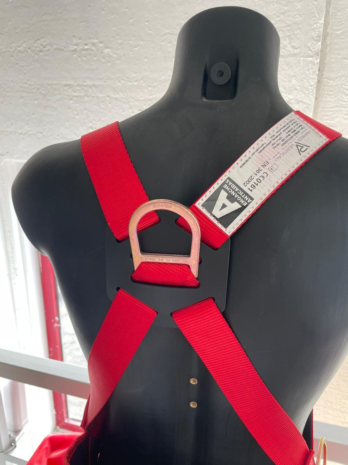 Harnais anti-chute + ceinture de positionnement, MIRA 16A Certification CE Harnais de sécurité anti-chute réglable rembourré, ceinture de sécurité travail Libération rapide