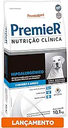 PremieR Pet Nutrição Clínica Ração Seca Hipoalergênica para Cães Adultos Portes Médio e Grande Sabor Cordeiro e Arroz 10kg