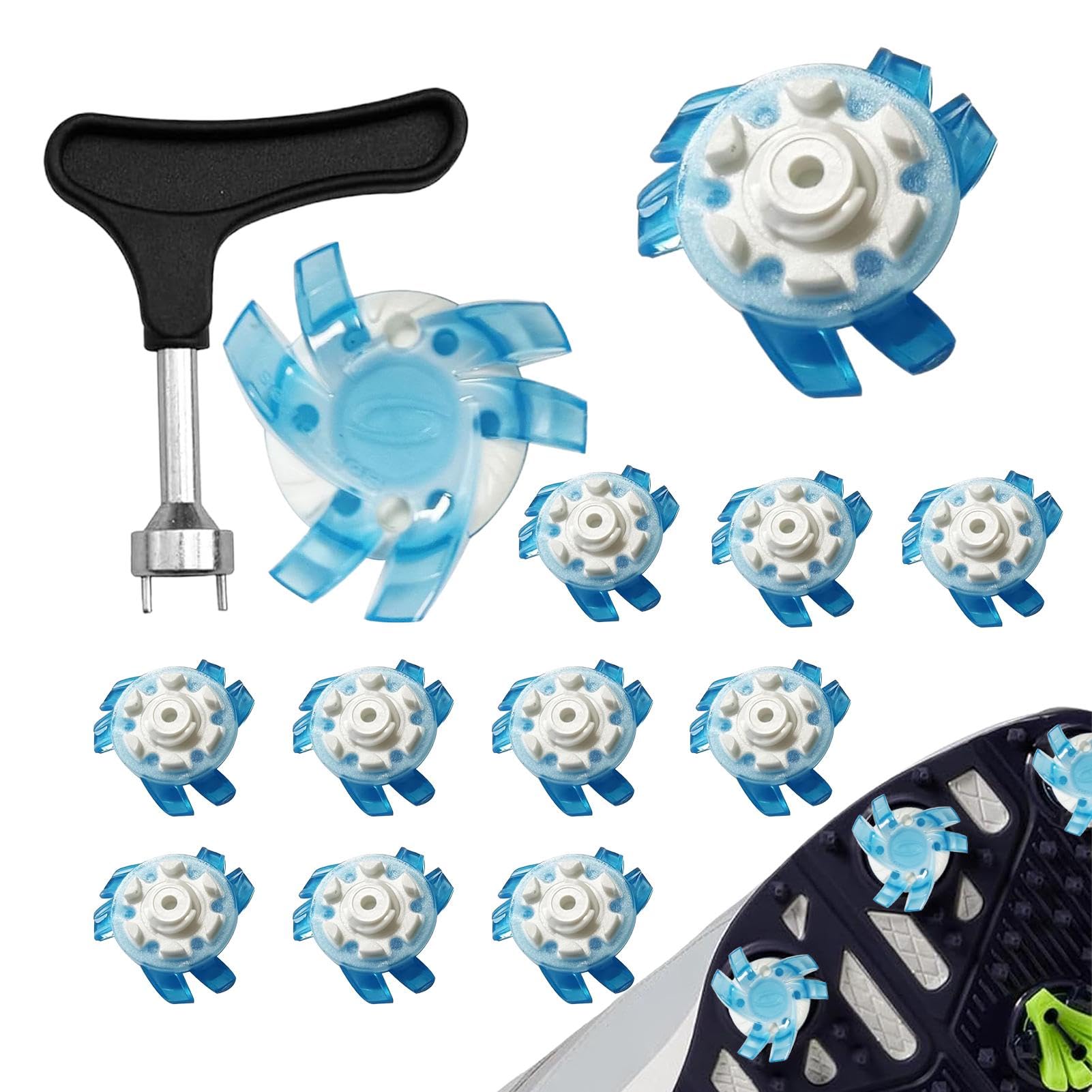 Golf Shoe Spikes | Anti-slip Cleats | Quick Twist Spikes, Portable Golf Cleats, Golf Trainers Spikes, Outdoor Golf Cleats, Anti-slip Golf Spikes, Cleat Replacement Spikes, Golf Court Spikes