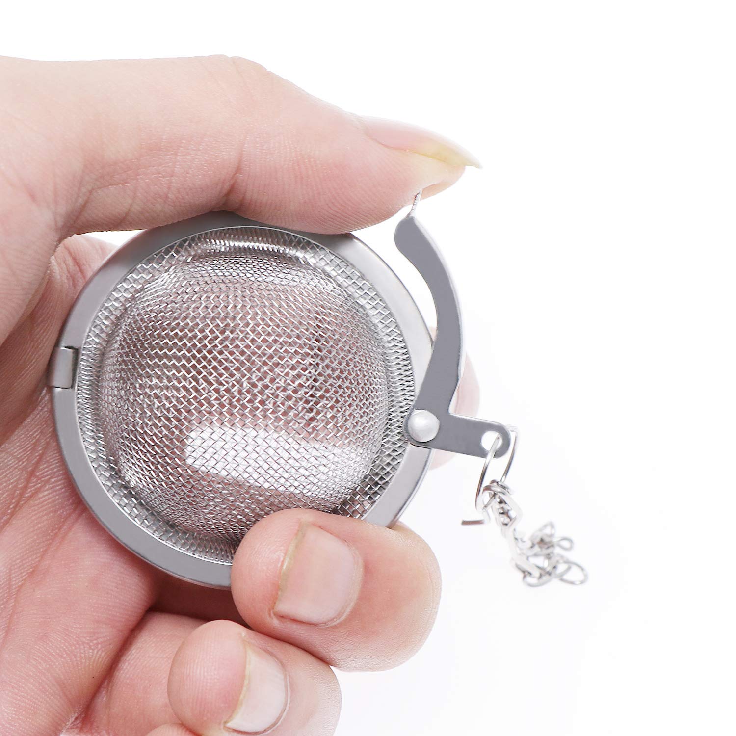 Lot 4 Infuseurs à Thé En Acier Inoxydable - Boule à Thé Avec Chaîne Et Long Manche, Passoire Pour Thé En Vrac Et Épices