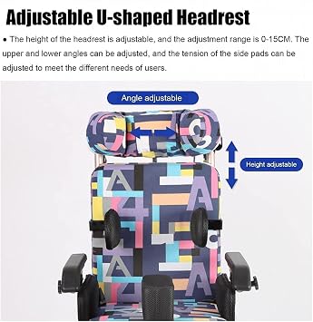 KYOFIS Children's Manual Wheelchair, Foldable Wheelchair, with Headrest and Leg Support and Removable Arms Reclining Wheelchair(with Dining Table)