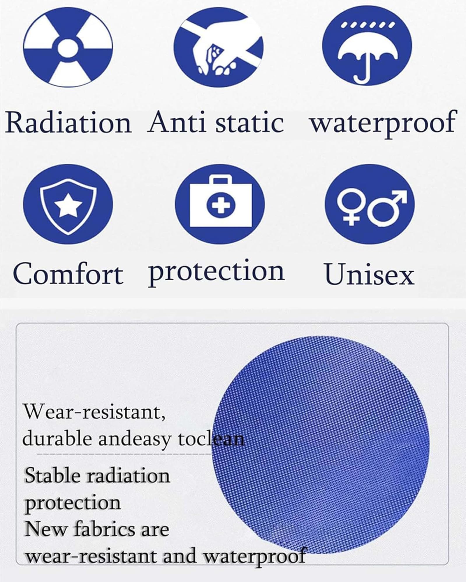 RöNtgenschutz-Blei-SchüRze Tragbar Robust 0,5 Mmpb Blei HalbschüRze Sicherheitssicherheit wasserdichte SchüRzen FüR Xray-Techniker,0.5mm pb/45 * 45cm