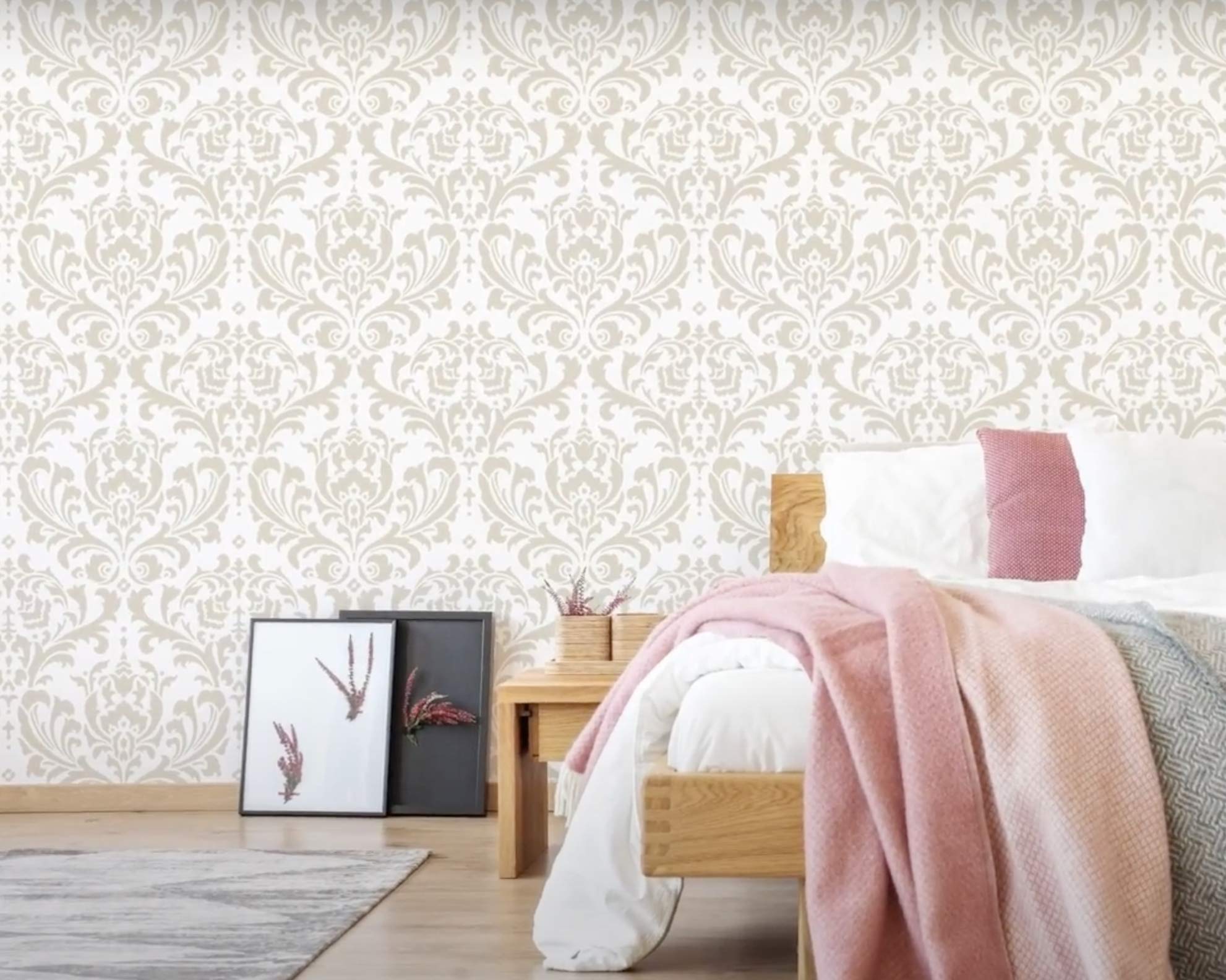 Buy Damask Stencil Anna Large Stencils for Painting Walls Try