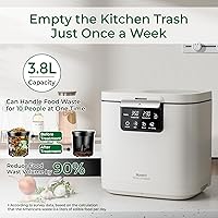 Vista 2 de Electric Composter for Kitchen, Smart Compost Bin with Viewing Window Indoor Outdoor/Odorless/Low Noise/Auto-Cleaning, Compost Machine, Turn Food
