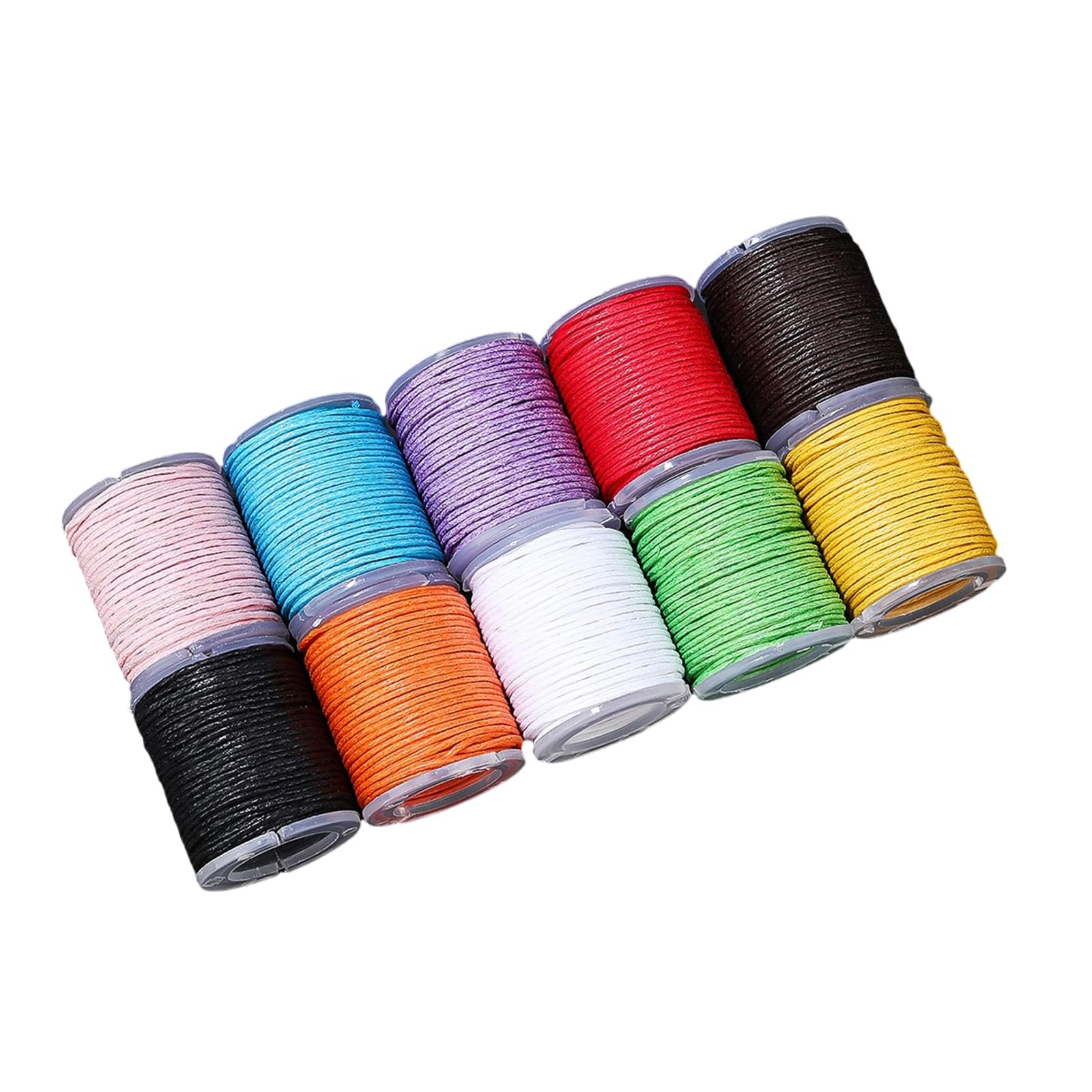 Tsophreniq Colorful Stretchy Beading Thread 10 Rolls Flexible Crystals Jewelry String for Jewelry Craft and Projects Colorful Cord for Weaving