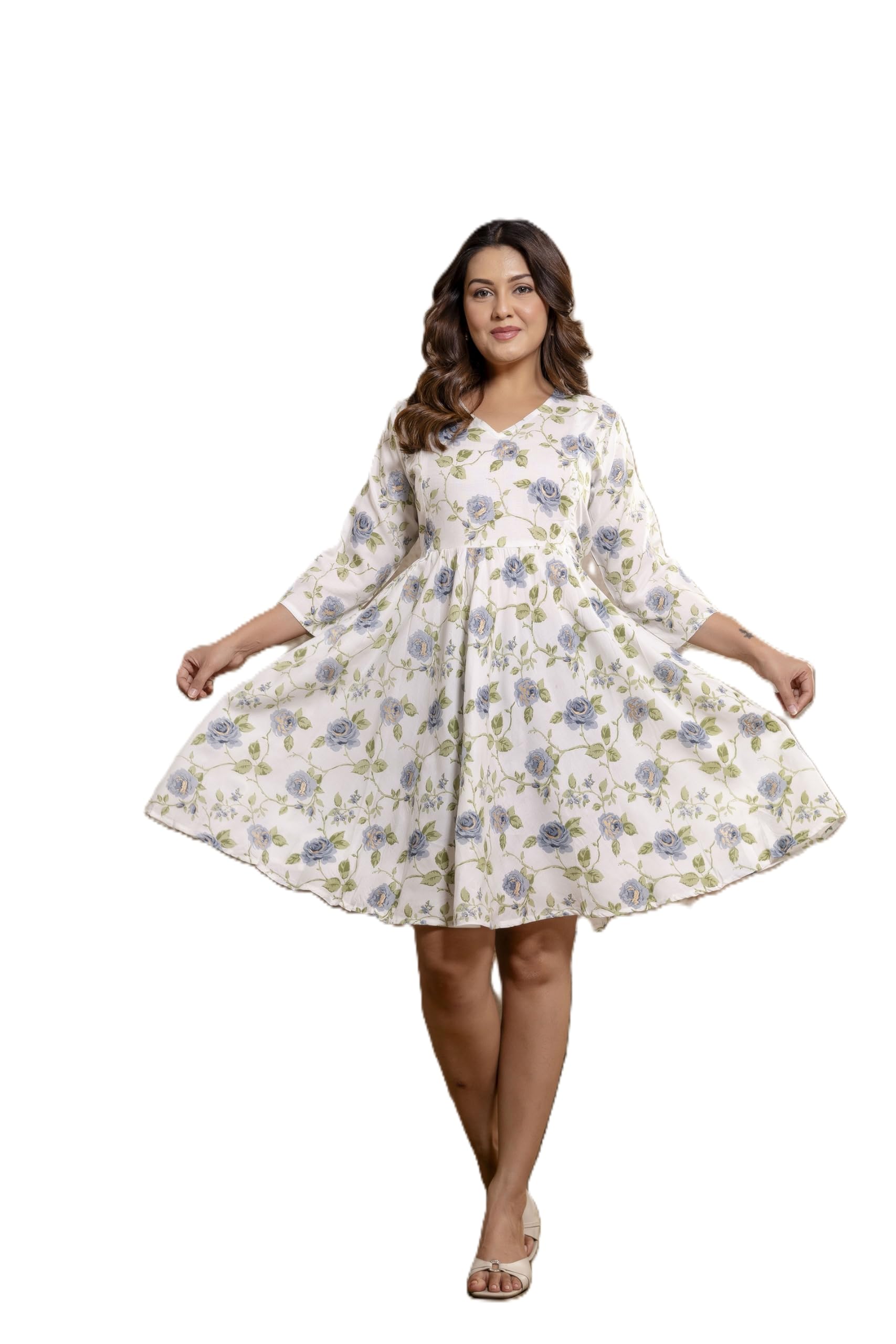 madam Collection Printed Rayon Maternity, Short Dress, Pre & Post Pregnancy Floral Printed Feeding Dress for Pregnant Woman.-picture-11