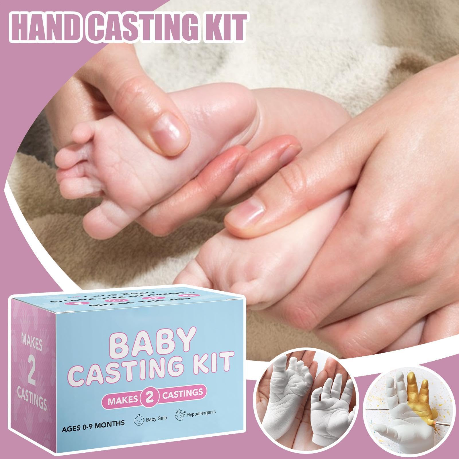 Kit per Calchi di Manine e Piedini del Bambino Kit Per Impronte Del Piede | Stampo Per Mani E Piedi Con Memoria Delle Tappe Evolutive Per Camera Da , Soggiorno E Studio