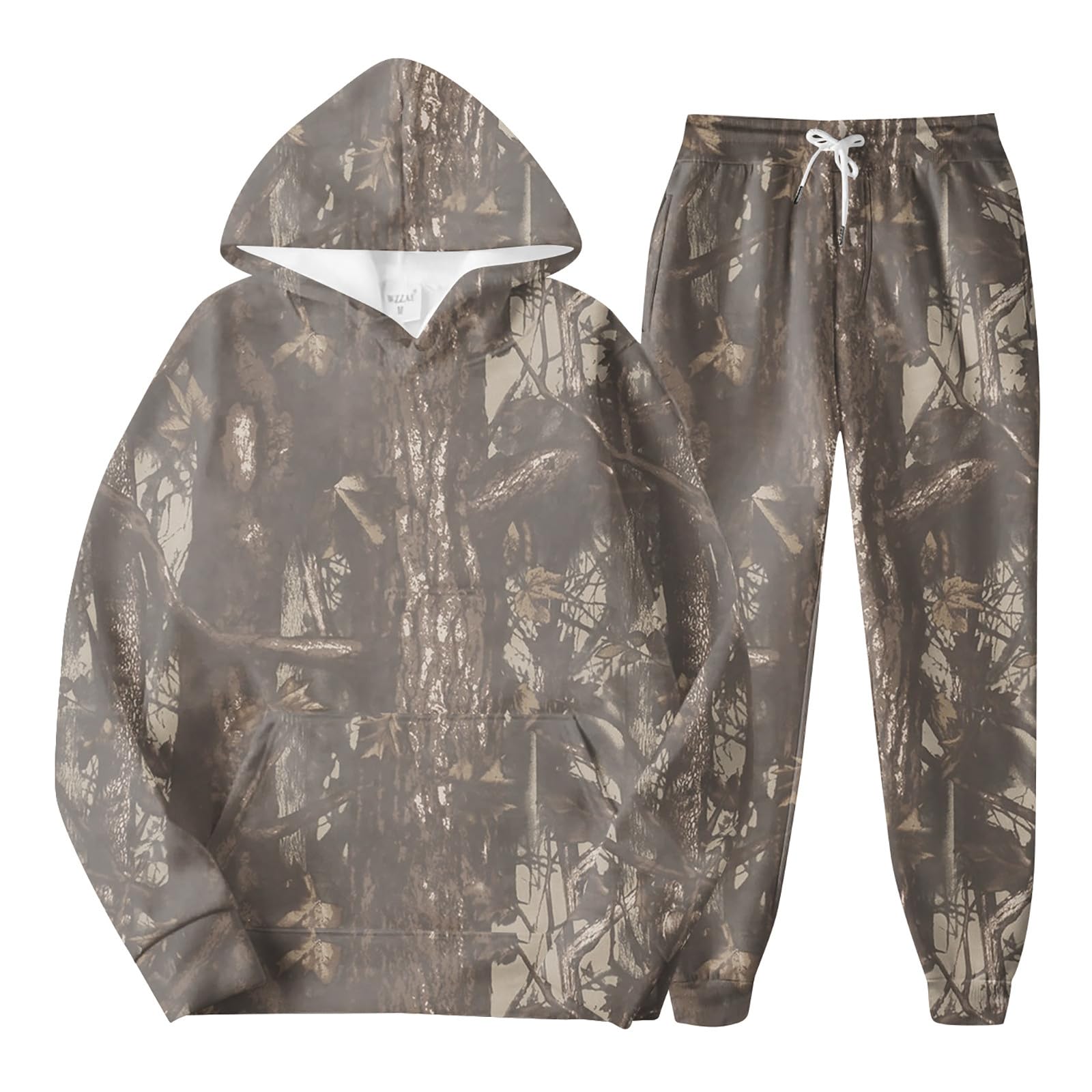 Saymany Jogginganzug Damen Blumendruck Trainingsanzug Set Zweiteiler Kapuzenpullover und Jogginghose Elegant Hausanzug Damen Kuschelig Warm Tracksuit Laufhose Damen Sportbekleidung