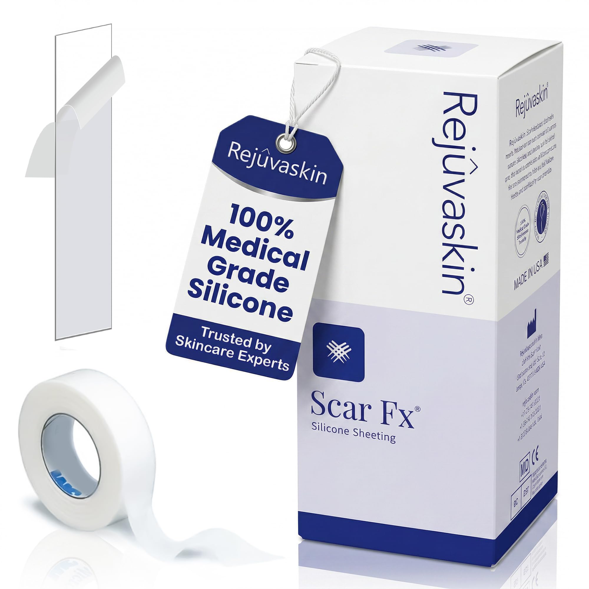Amazon.com: Rejuvaskin Scar Fx Silicone Sheeting, Silicone Tape