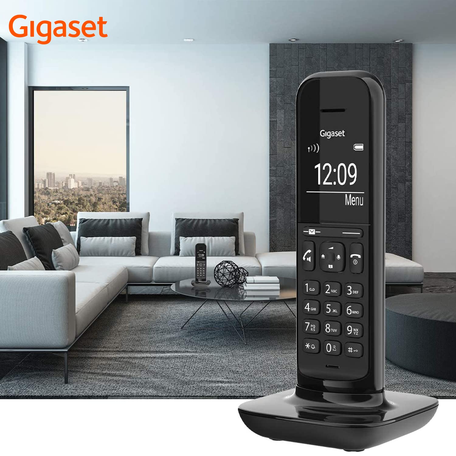 Gigaset CL394HX – Telefono Cordless DECT Con Base Di Ricarica, Compatibile Con Fritzbox, Display Illuminato E Vivavoce