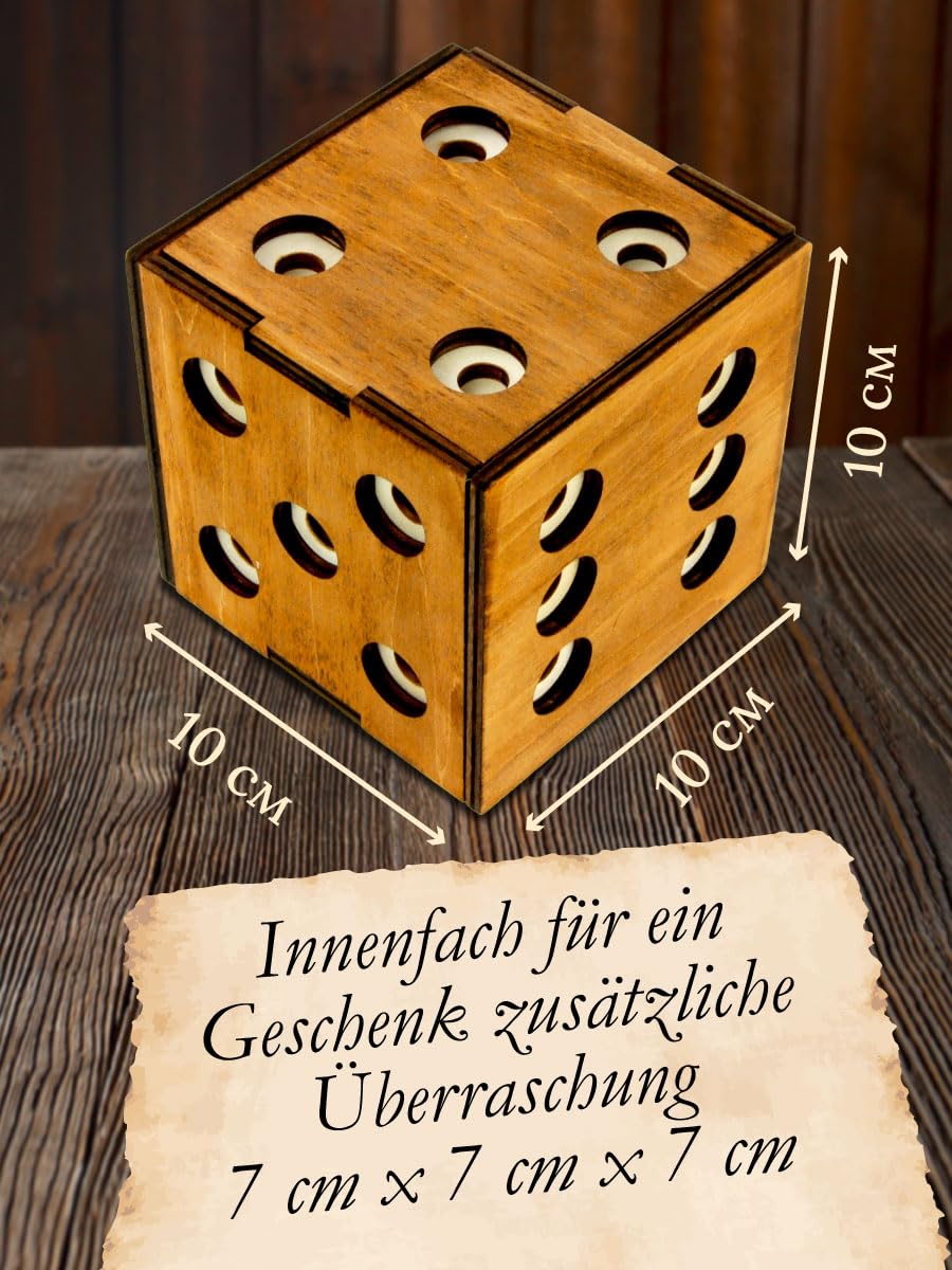 Logica Spiele Art. Würfel Geheimbox - Geheimschachtel - Schwierigkeit 5/6 Unglaublich - Geschenkbox - Denkspiel - Knobelspiel - Leonardo da Vinci Kollektion