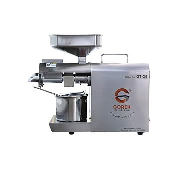 Gorek Technologies GT-O6 600Watt Mini Oil Press/Extractor Machine with Higher Capacity, Stainless Steel,