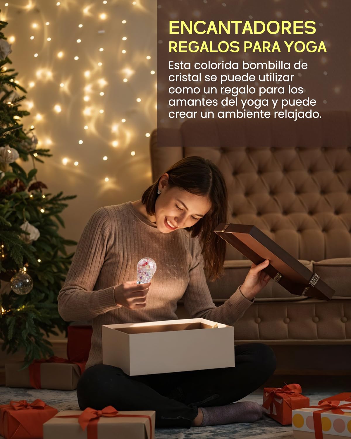 LED Bombillas Nocturnas de Cristal, Bombillas de Cabecera Decorativas, Lámparas de Tratamiento de Ambiente Relajado, Regalos de Descompresión para Niños, Ancianos, Estudios de Yoga