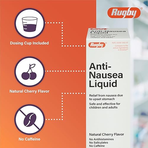 Miniatura 3 de Formula EM Genérico para Emetrol para aliviar las náuseas y el malestar estomacal sabor a cereza, 4 onzas, paquete de 3 botellas en total de 12 onzas