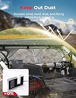 Vista 4 de Kemimoto Parabrisas trasero X3 compatible con Can Am Maverick X3 y Max 2017-2025 PC resistente, duro, ventana trasera completa, resistente a