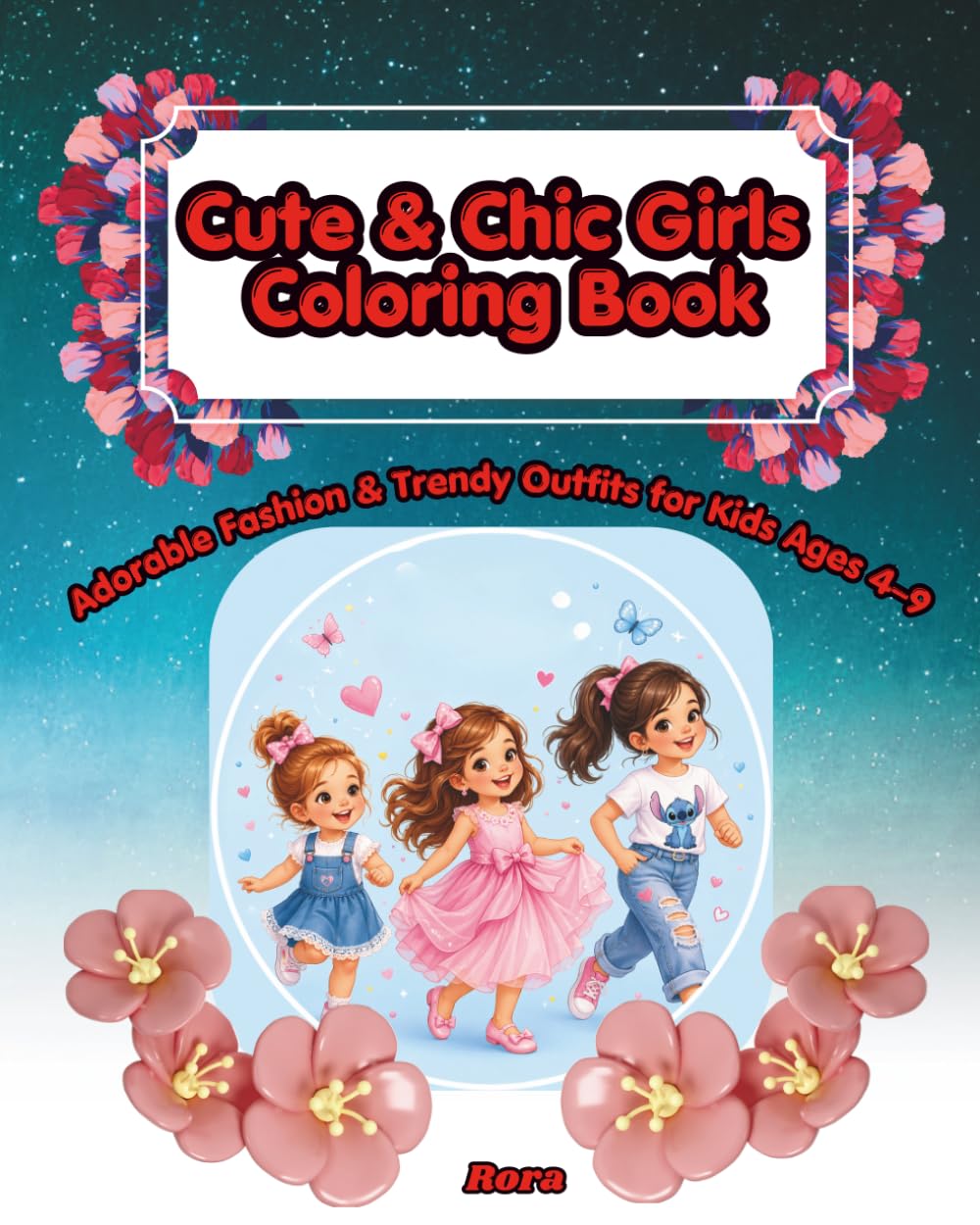 Cute & Chic Girls Coloring Book: Adorable Fashion & Trendy Outfits for Kids Ages 4–9 (The Little Atelier Collection)