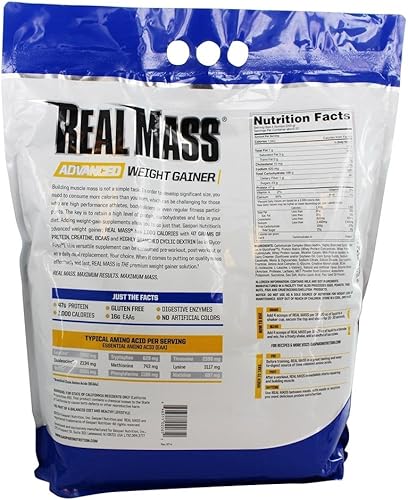Miniatura 18 de Gaspari Nutrition Masa real, ganador de peso avanzado, alto en proteínas, carbohidratos de gycofuse y monohidrato de creatina, formulación moderna