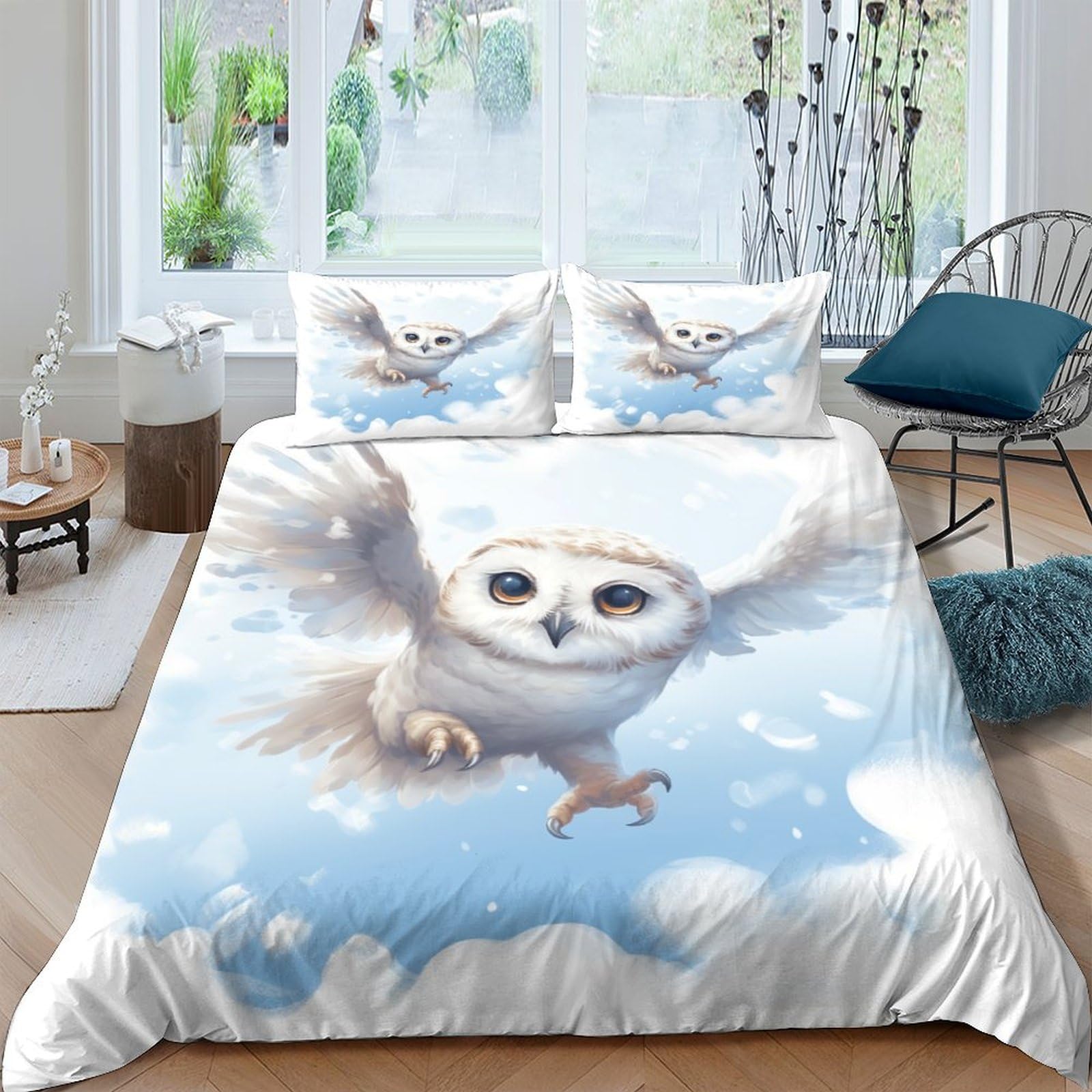 Parure de couette de qualité hôtelière 220x240 en microfibre blanche ultra douce