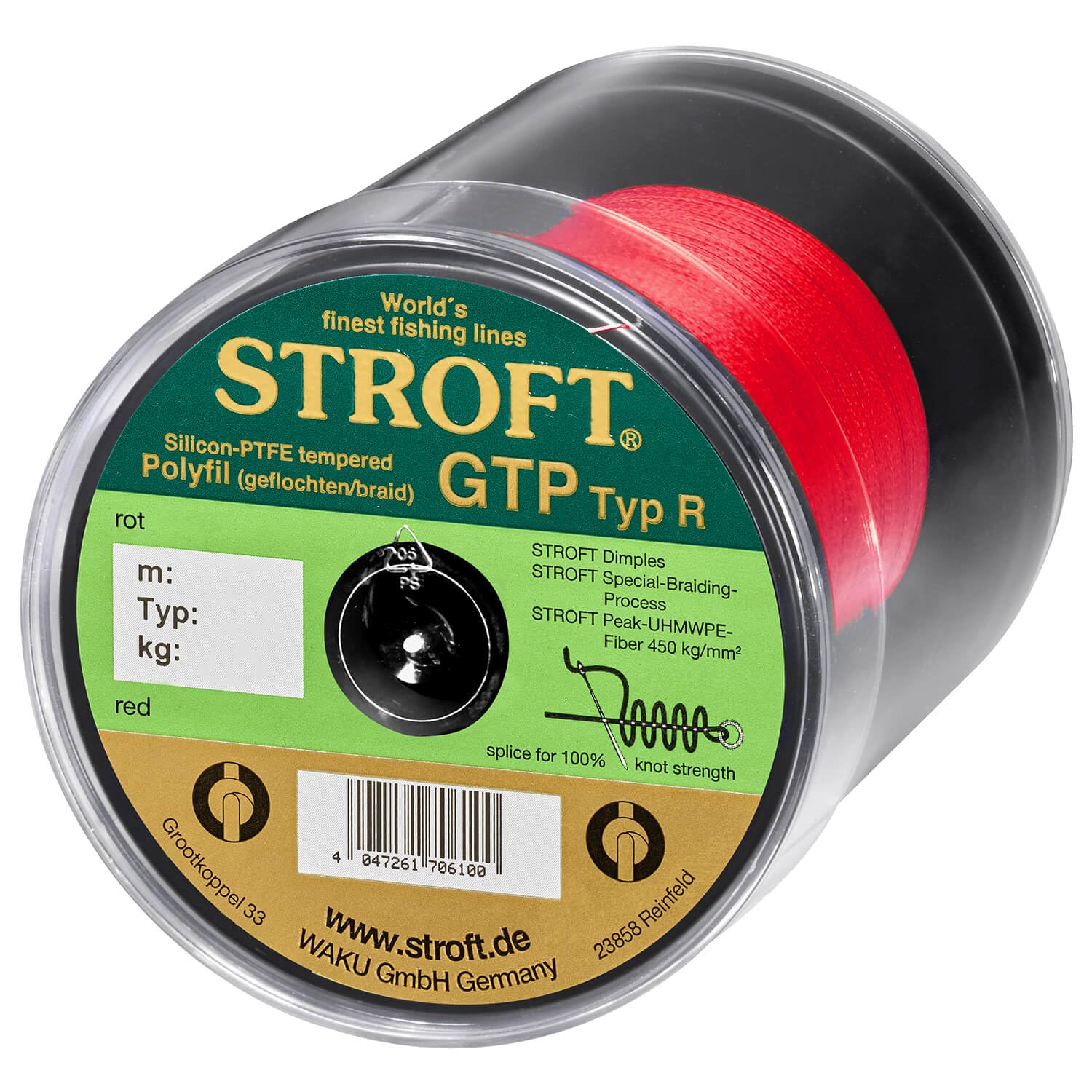 STROFT GTP Typ R Geflochtene Angelschnur 400m rot