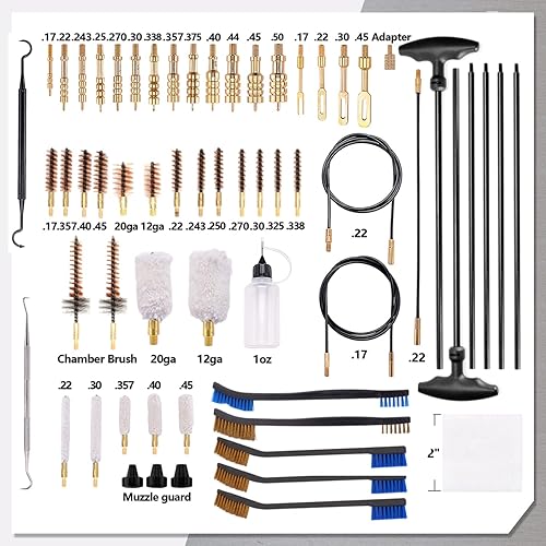 Miniatura 9 de BOOSTEADY Kit de limpieza de pistola profesional, kit universal de limpieza de pistola kit de limpieza de rifle para todas las pistolas con cepillos